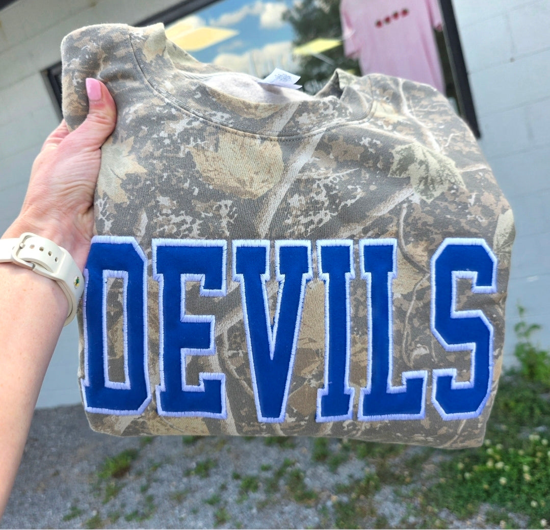 Devils Varsity Camo Crewneck