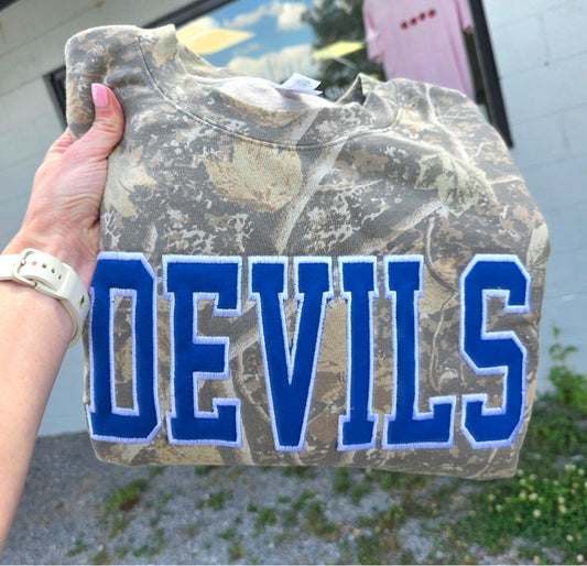 Devils Varsity Camo Crewneck