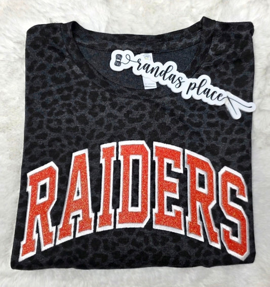Raiders Sparkle Leopard Tee