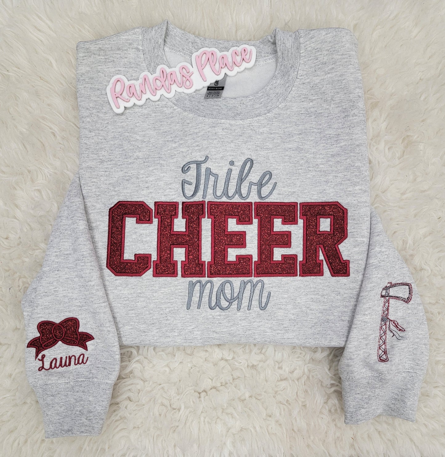 Tribe Cheer Mom Sparkle Crewneck