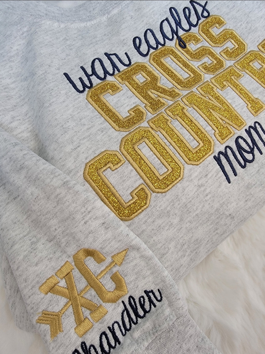 War Eagles Cross Country Sparkle Crewneck