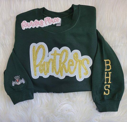 Bruton High Panthers Sparkle Crewneck