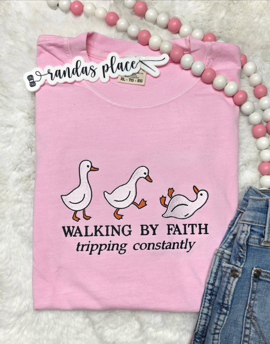 Walking by Faith, Tripping Constently Goose Faith Tee/Sweatshirt