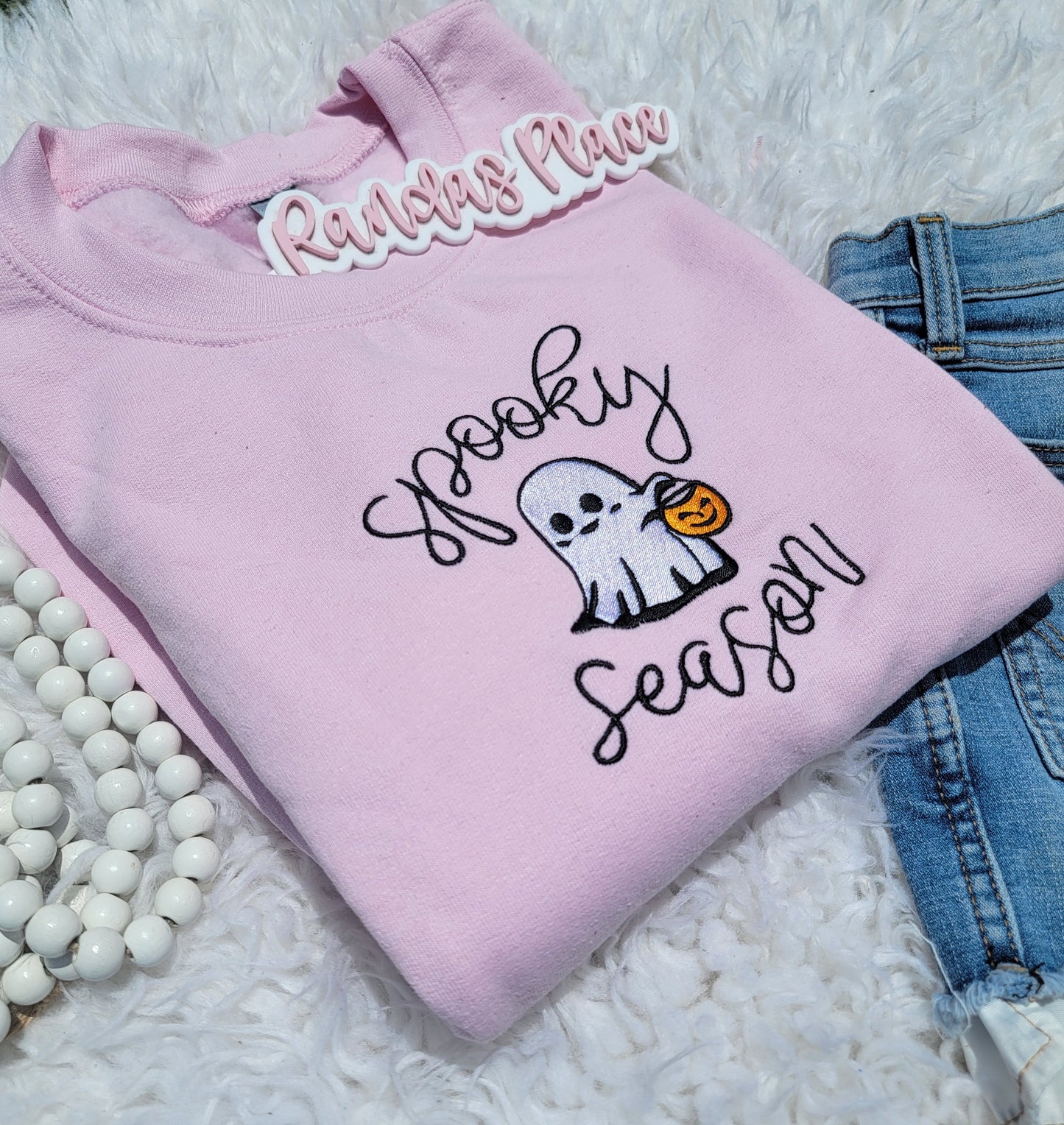 Spooky Season Pink Sweatshirt