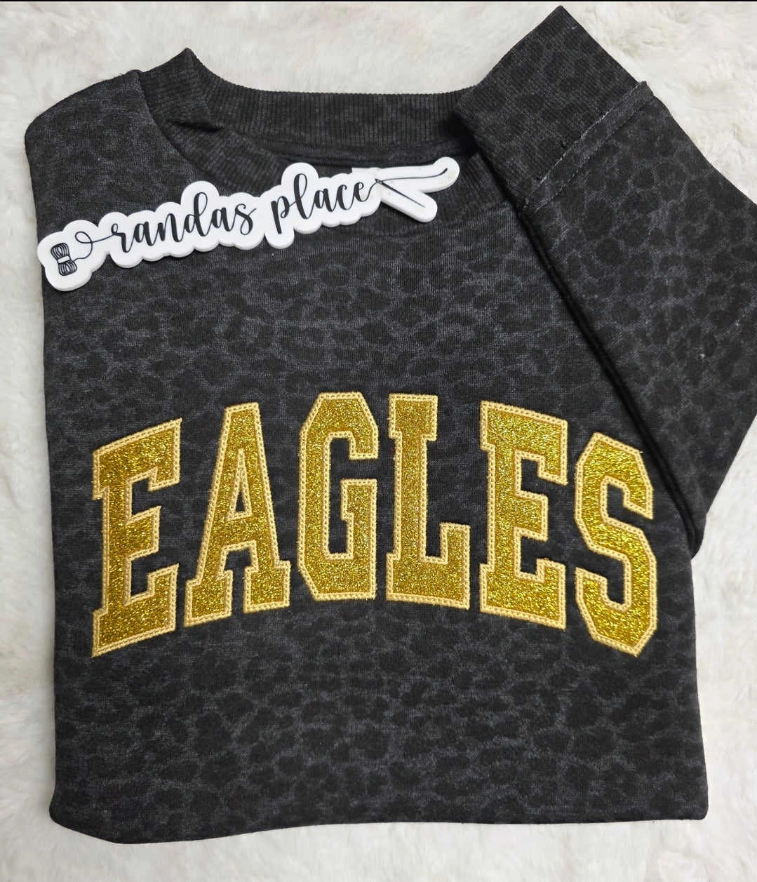 Eagles Leopard Ladies Crewneck