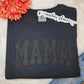 Black Sparkle MAMA Comfort Color Tee