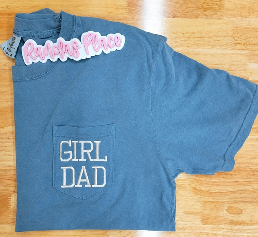 Custom Embroidered Dad Pocket Comfort Colors Tee