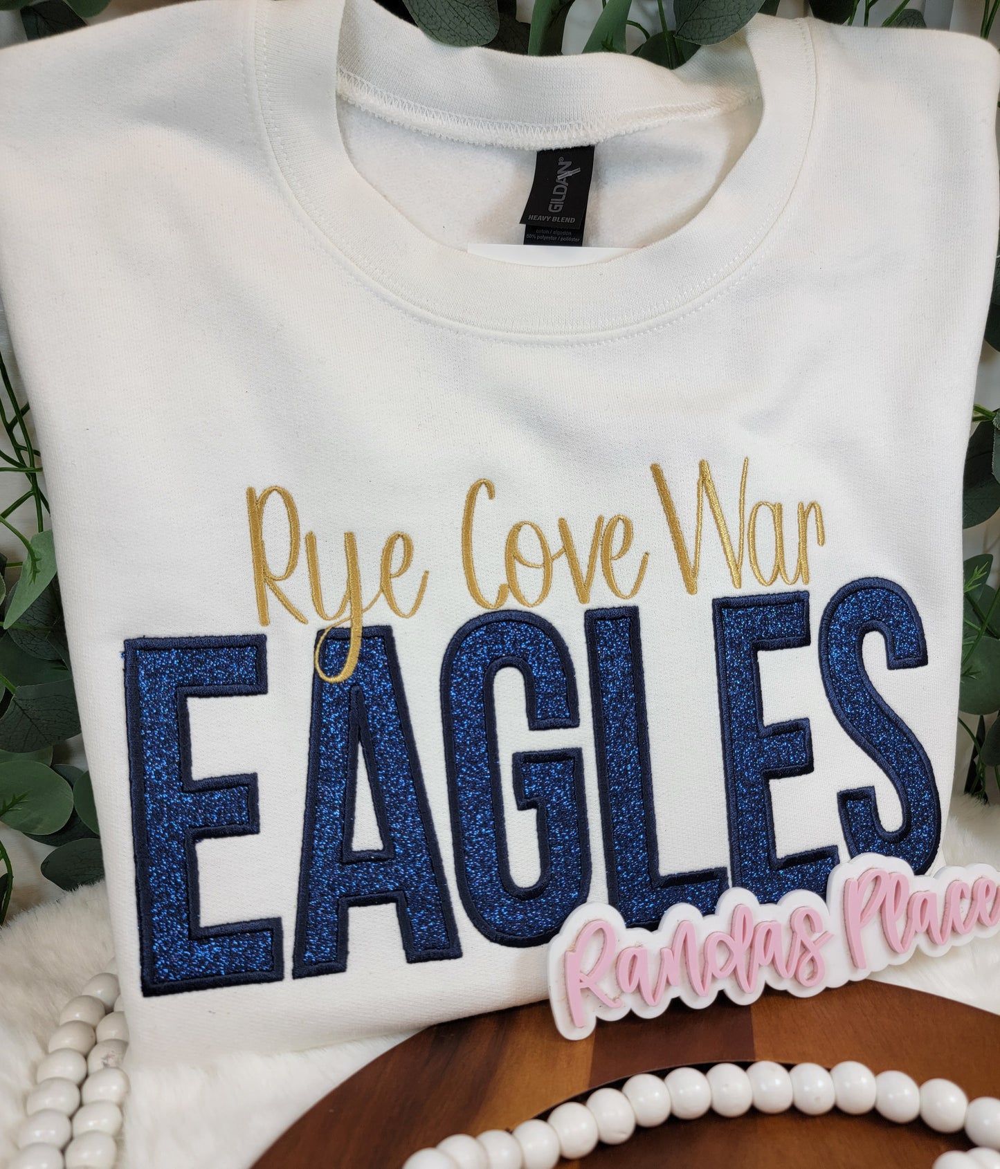 Rye Cove War Eagles Sparkle Crewneck