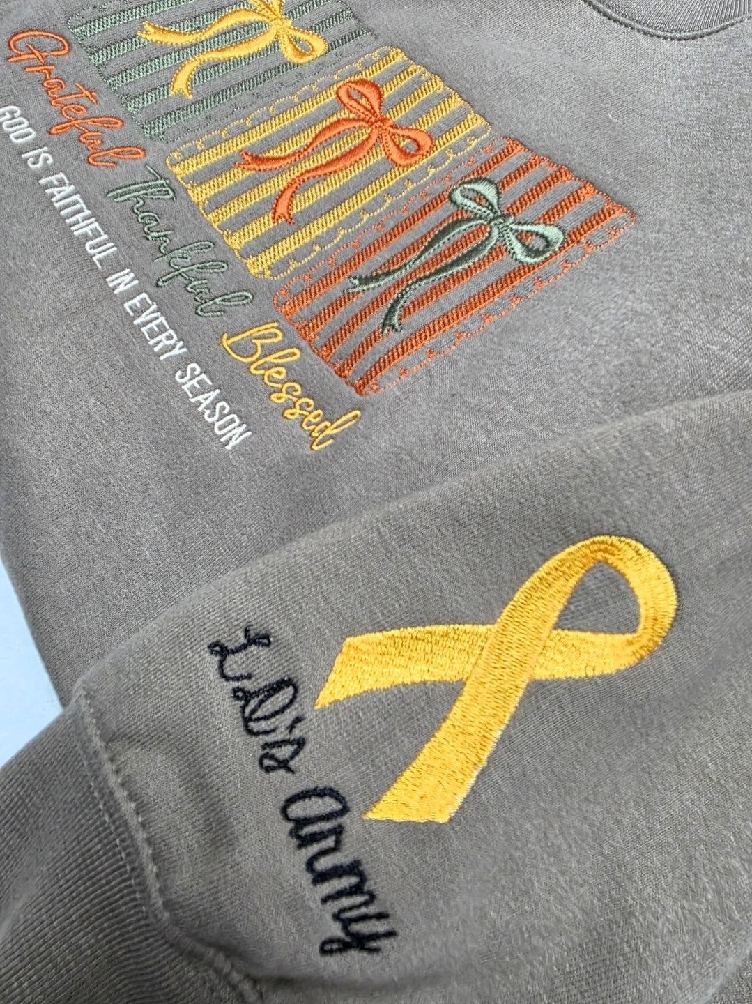 *FUNDRAISER* Grateful Thankful Blessed Fall Embroidered Sweatshirt