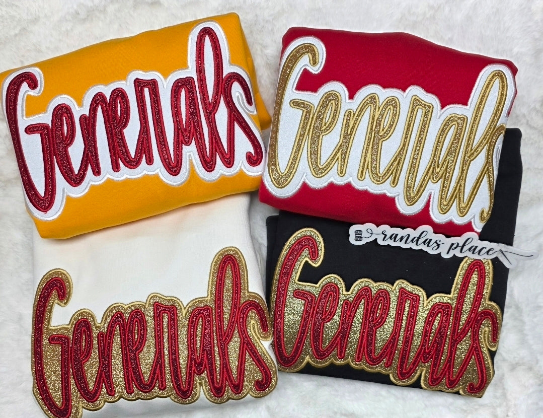 Generals Sparkle Script Crewneck