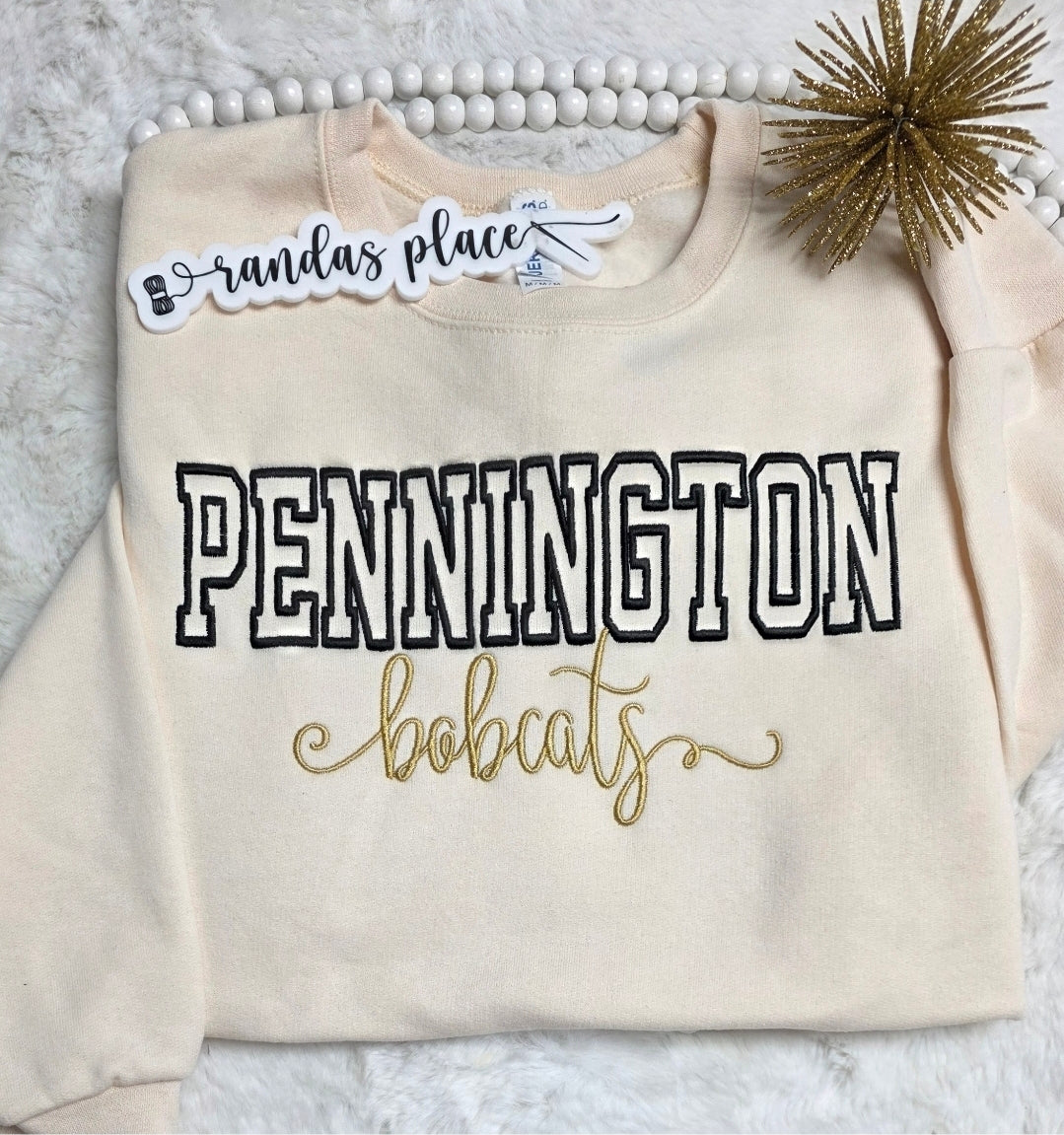Pennington Bobcats Varsity & Script Crewneck