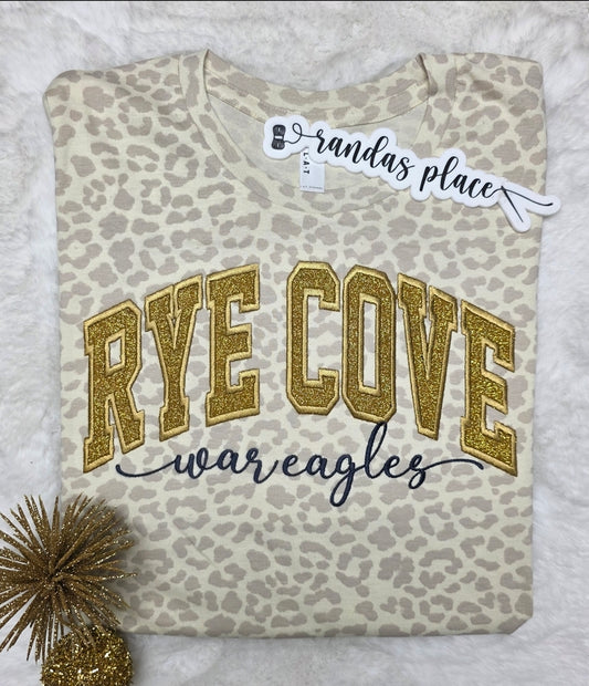 Rye Cove War Eaglea Sparkle Leopard Tee