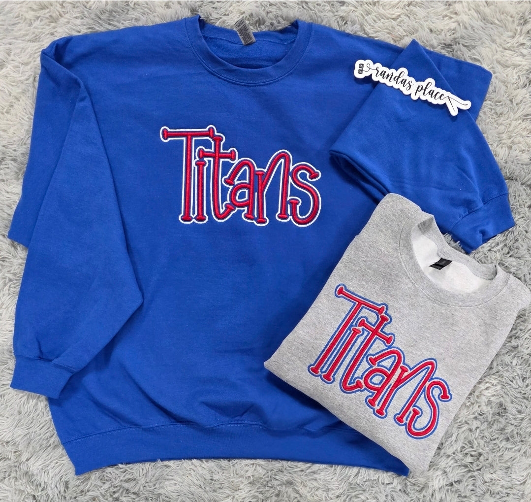 Twin Springs Titans Puff Crewneck