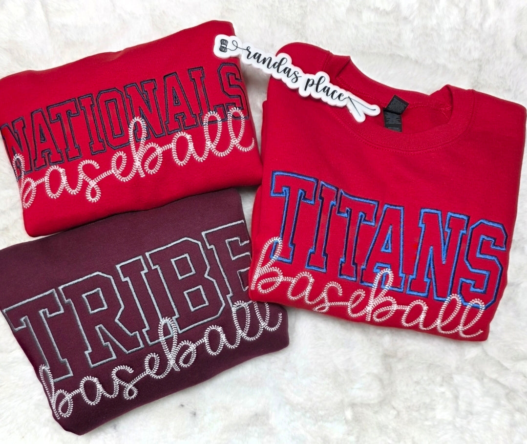Custom Baseball/Softball Crewneck Sweatshirt