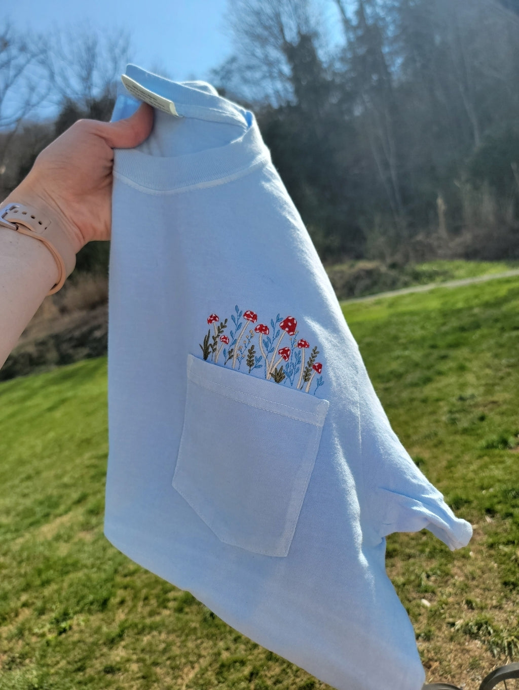 Mushroom Floral Pocket Tee