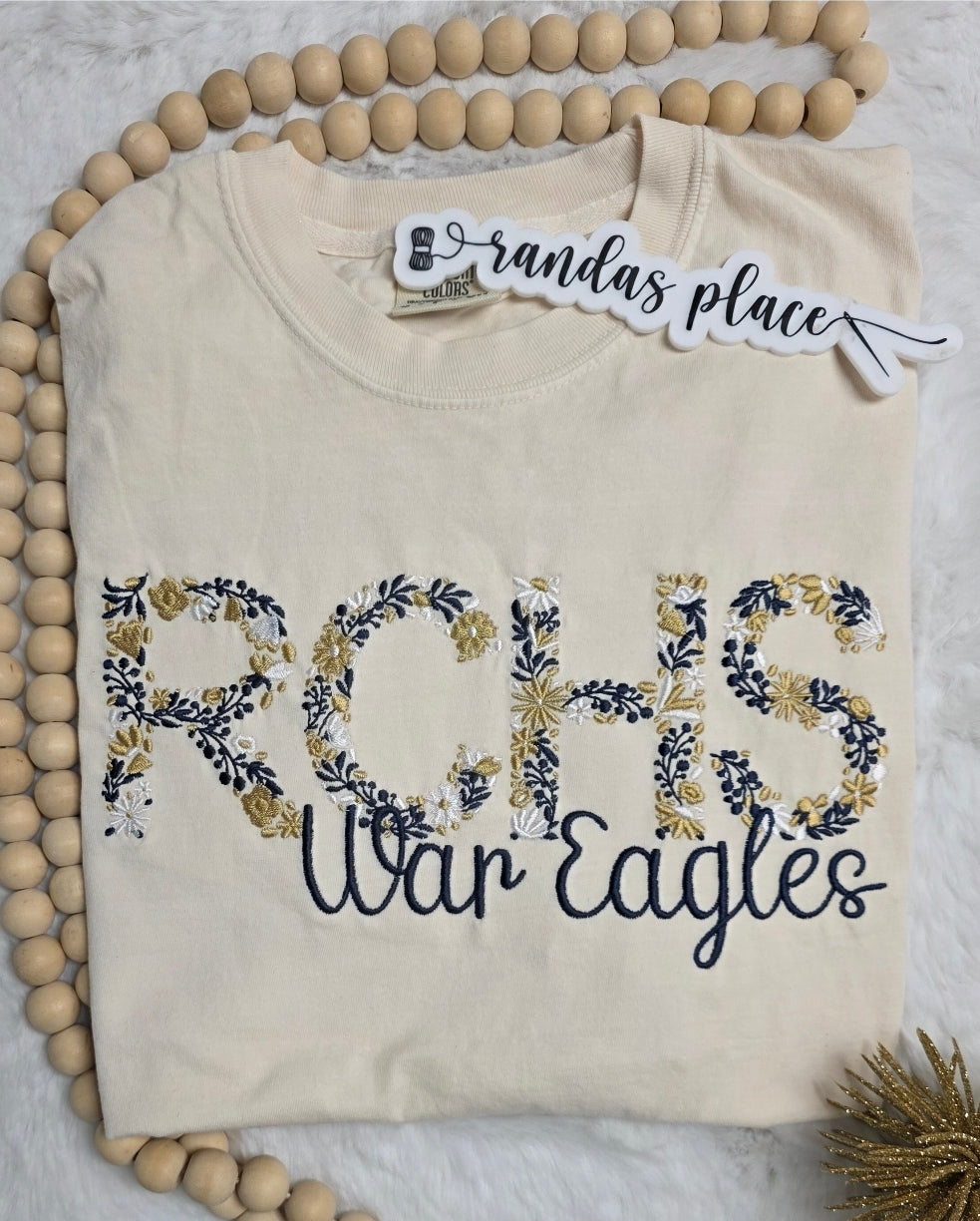 RCHS War Eagles Floral Tee