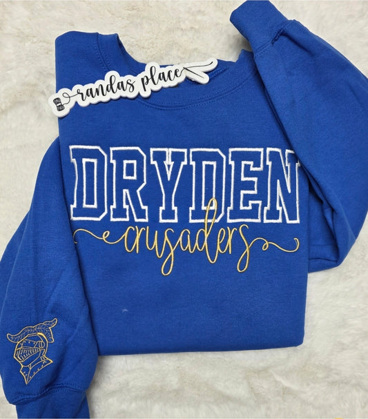 Dryden Crusaders Varsity & Script Crewneck