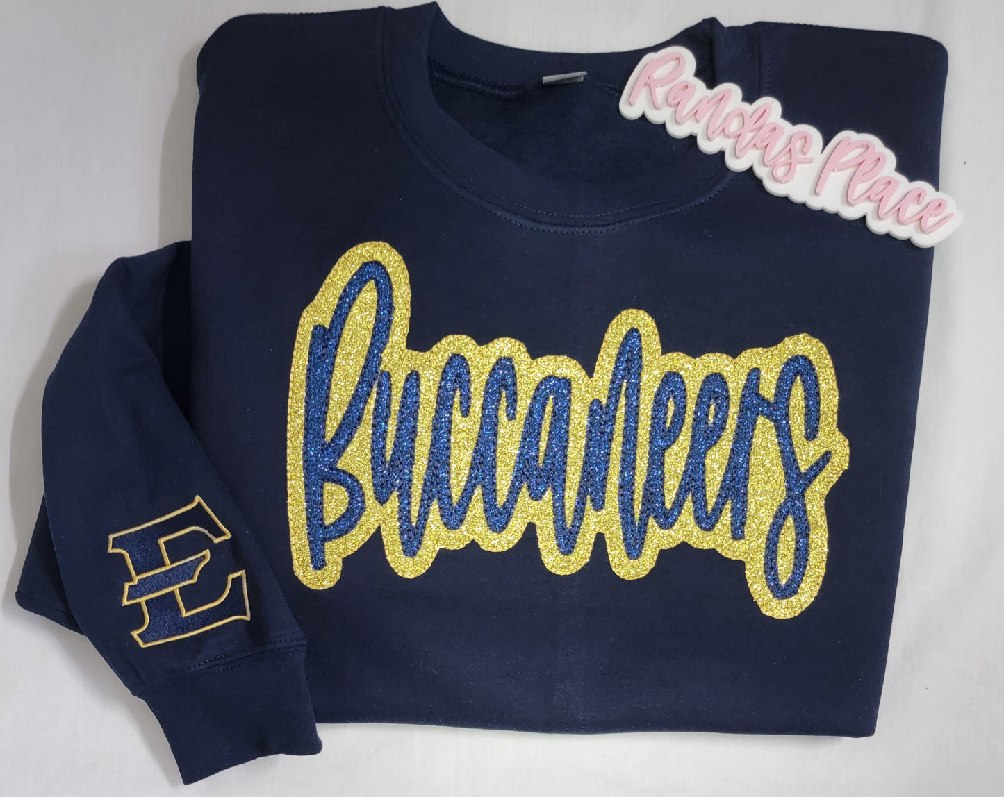 Buccaneers Cursive Sparkle Crewneck