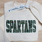 Spartans Varsity Camo Fabric Applique Crewnecky