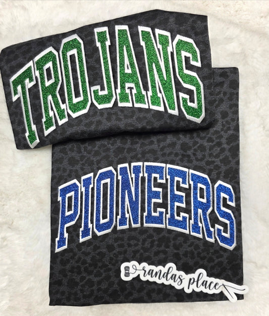 Pioneers/Trojans Sparkle Leopard Tee