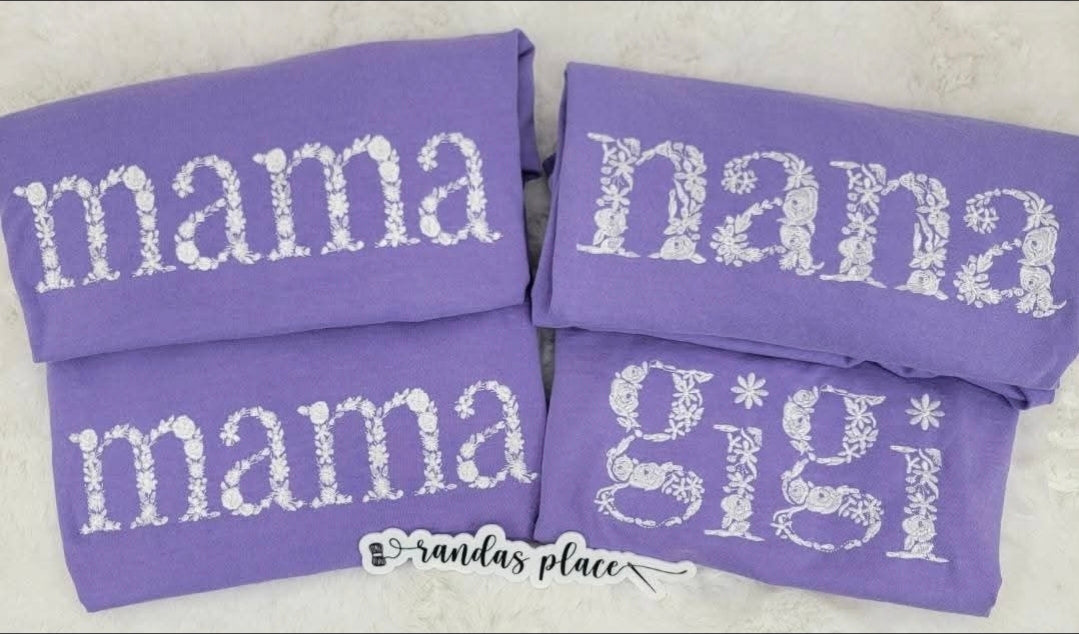 Floral Comfort Colors Custom Name Tee