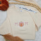 Fall Pumpkin Bow Embroidered Sweatshirt
