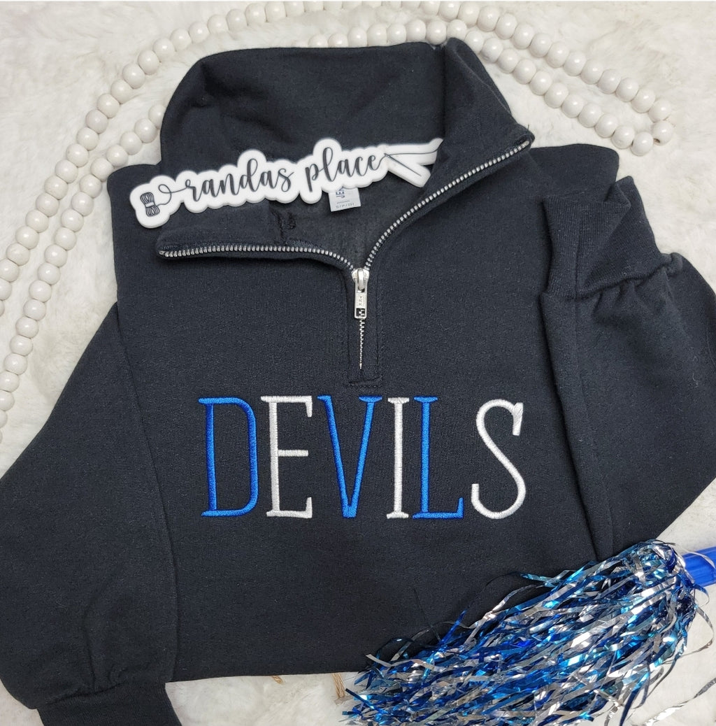 Devils Quarter Zip