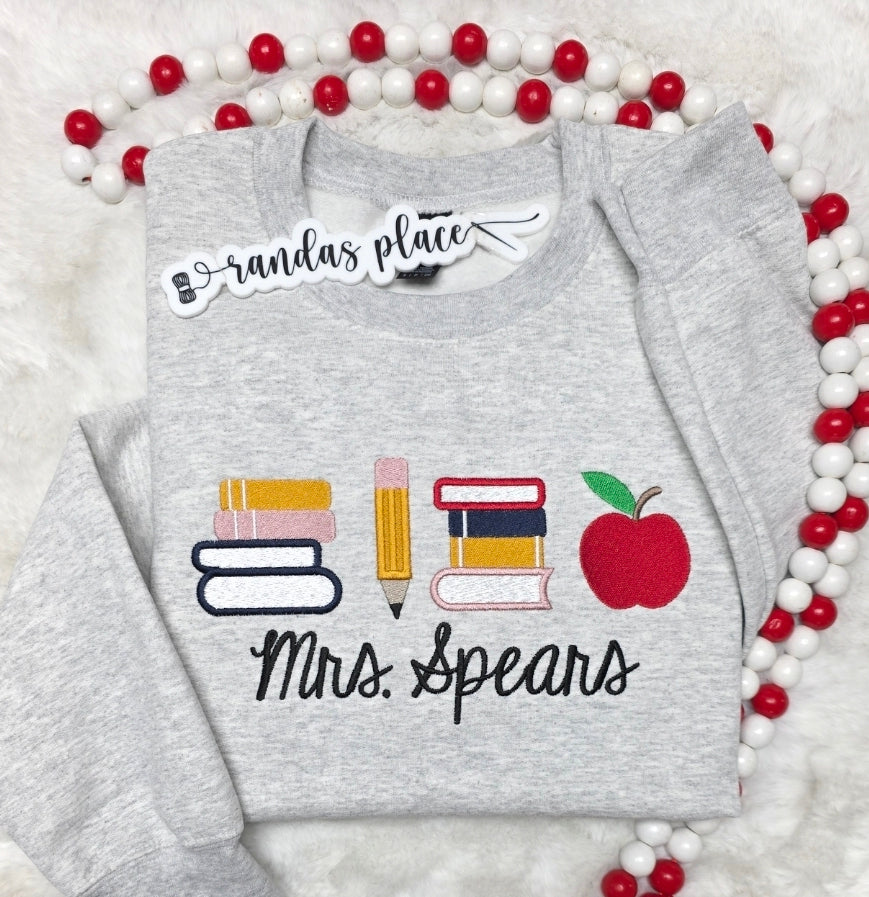 Personalized Teacher Icons Crewneck