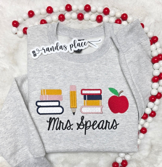 Personalized Teacher Icons Crewneck