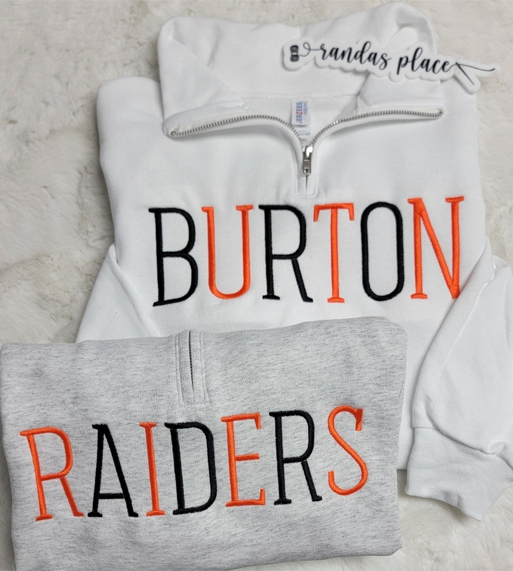 John I Burton Raiders Quarter Zip