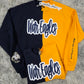War Eagle Split Sparkle Navy & Gold Crewneck