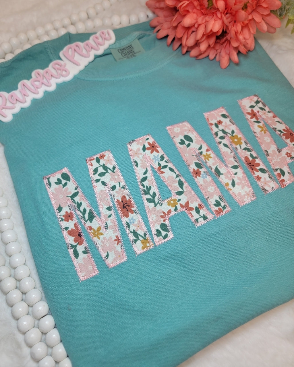 Floral MAMA Comfort Colors Tee