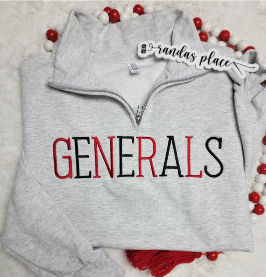 Lee High Generals Quarter Zip