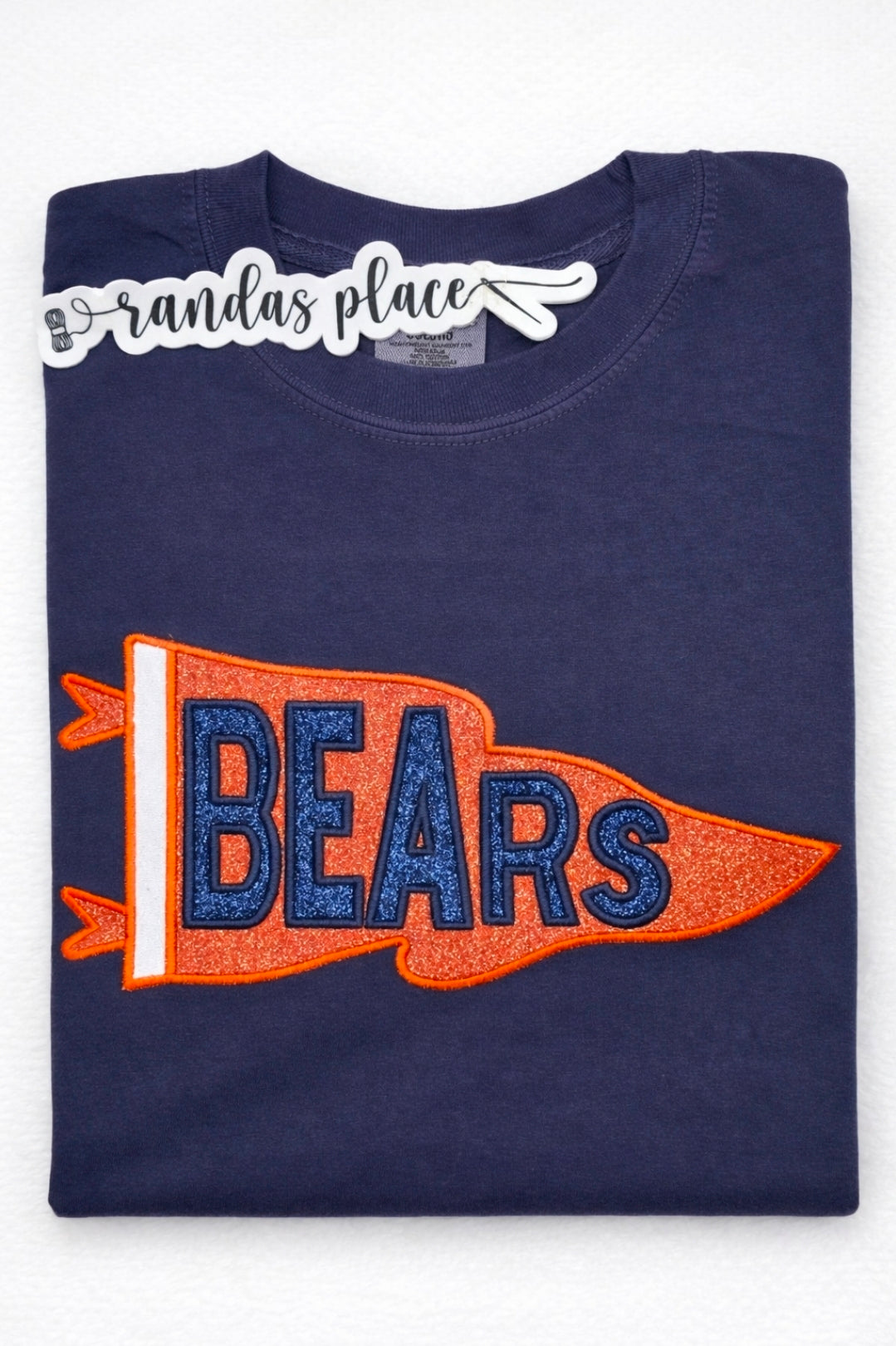 Union Bears Pennant Flag Sparkle Comfort Colors Tee