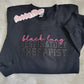 Black Sparkle Black Lung Respiratory Therapist Crewneck