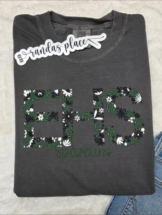 EHS Spartans Floral Sweatshirt/Tee