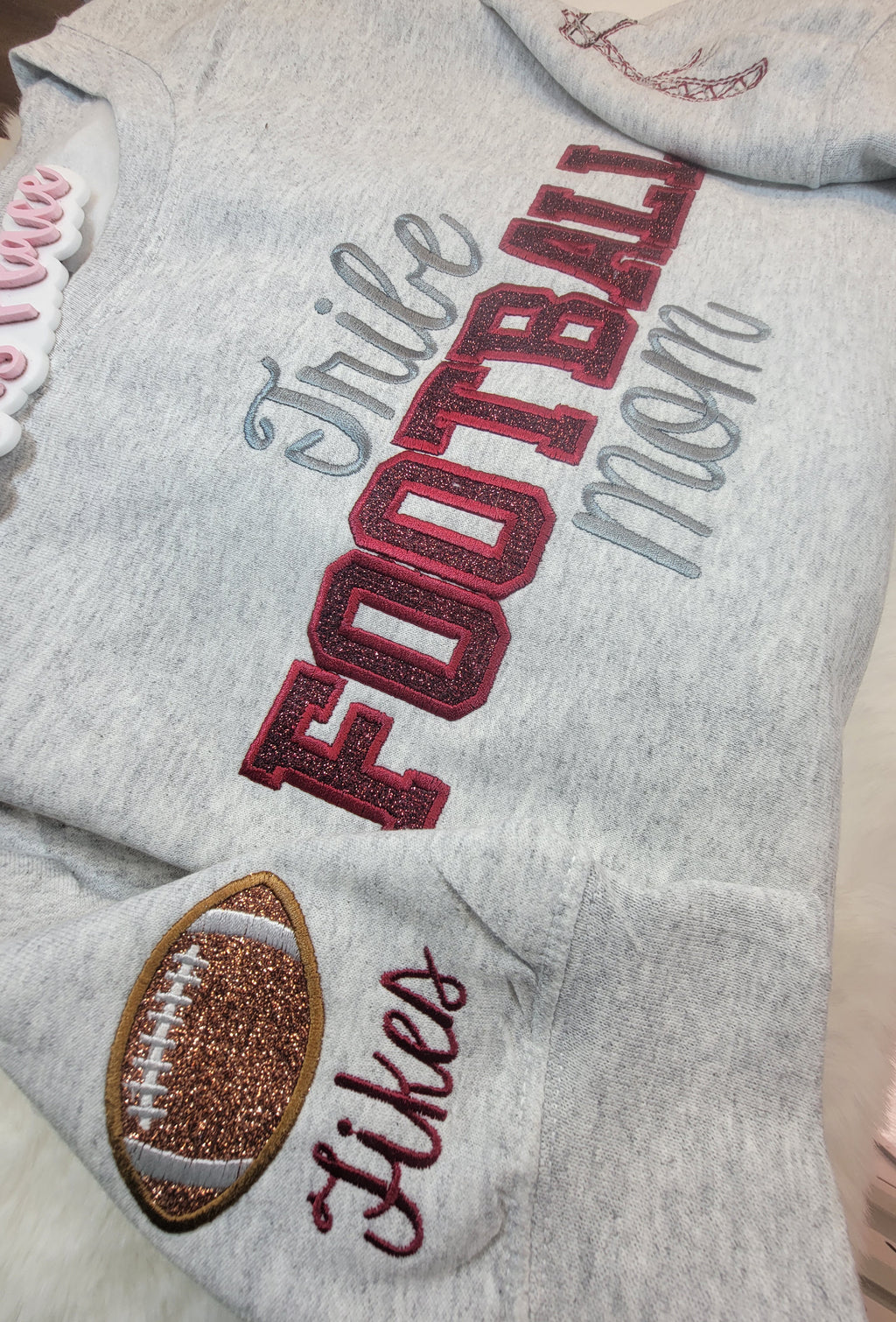 Tribe Football Mom Sparkle Crew