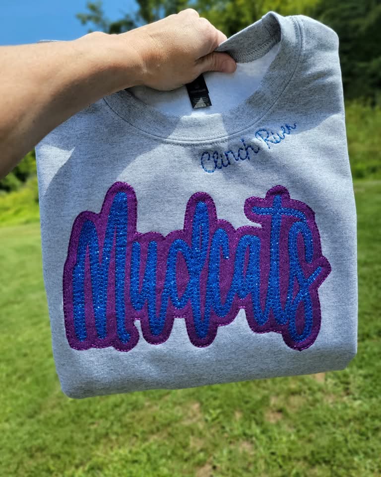 Clinch River Mudcats Sparkle Crewneck