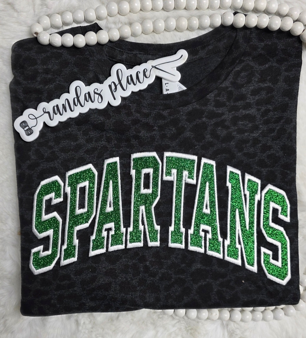 Eastside Spartans Sparkle Leopard Tee/Sweatshirt