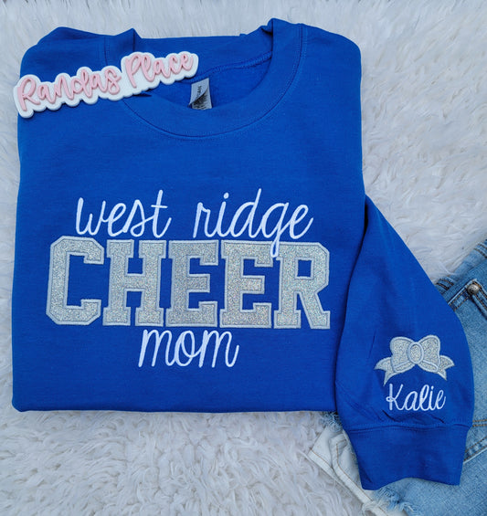 West Ridge Cheer Mom Sparkle Crewneck