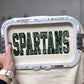 Spartans Varsity Camo Fabric Applique Crewnecky