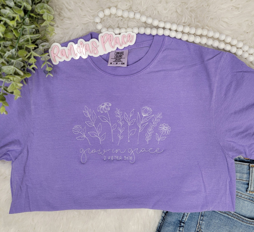 Grow in Grace Inspirational Tee