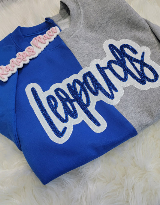 Leopards Split Sparkle Crewneck