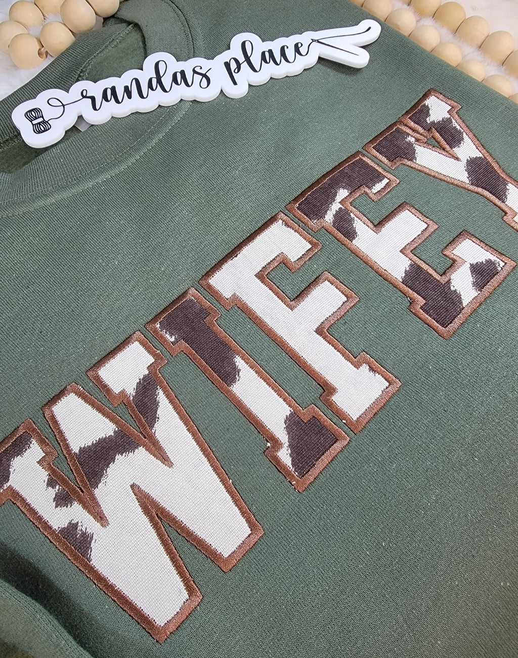 Wifey Cow Print Crewneck