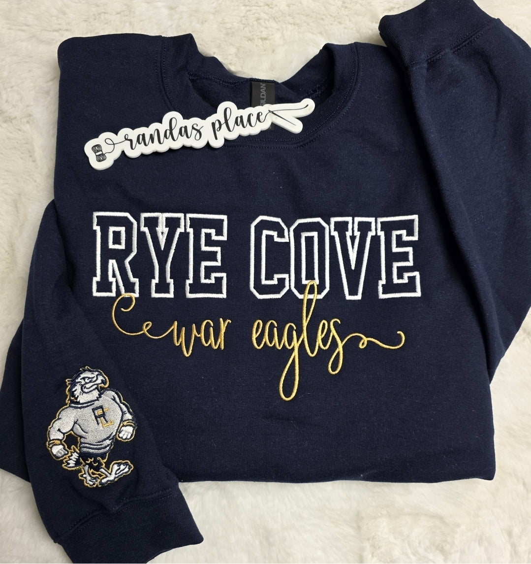 Rye Cove War Eagles Varsity & Script Crewneck
