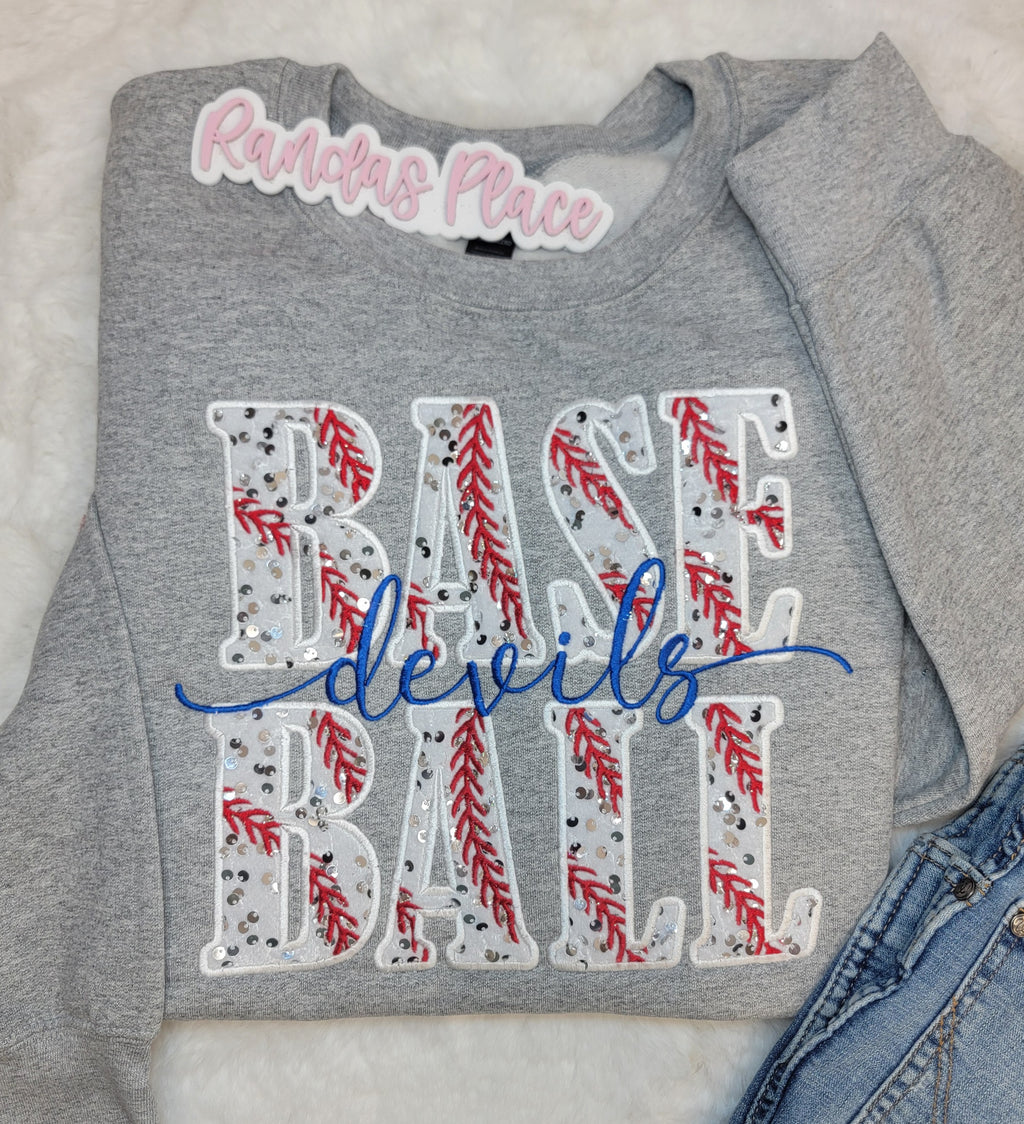 Devils Baseball Sequence Crewneck