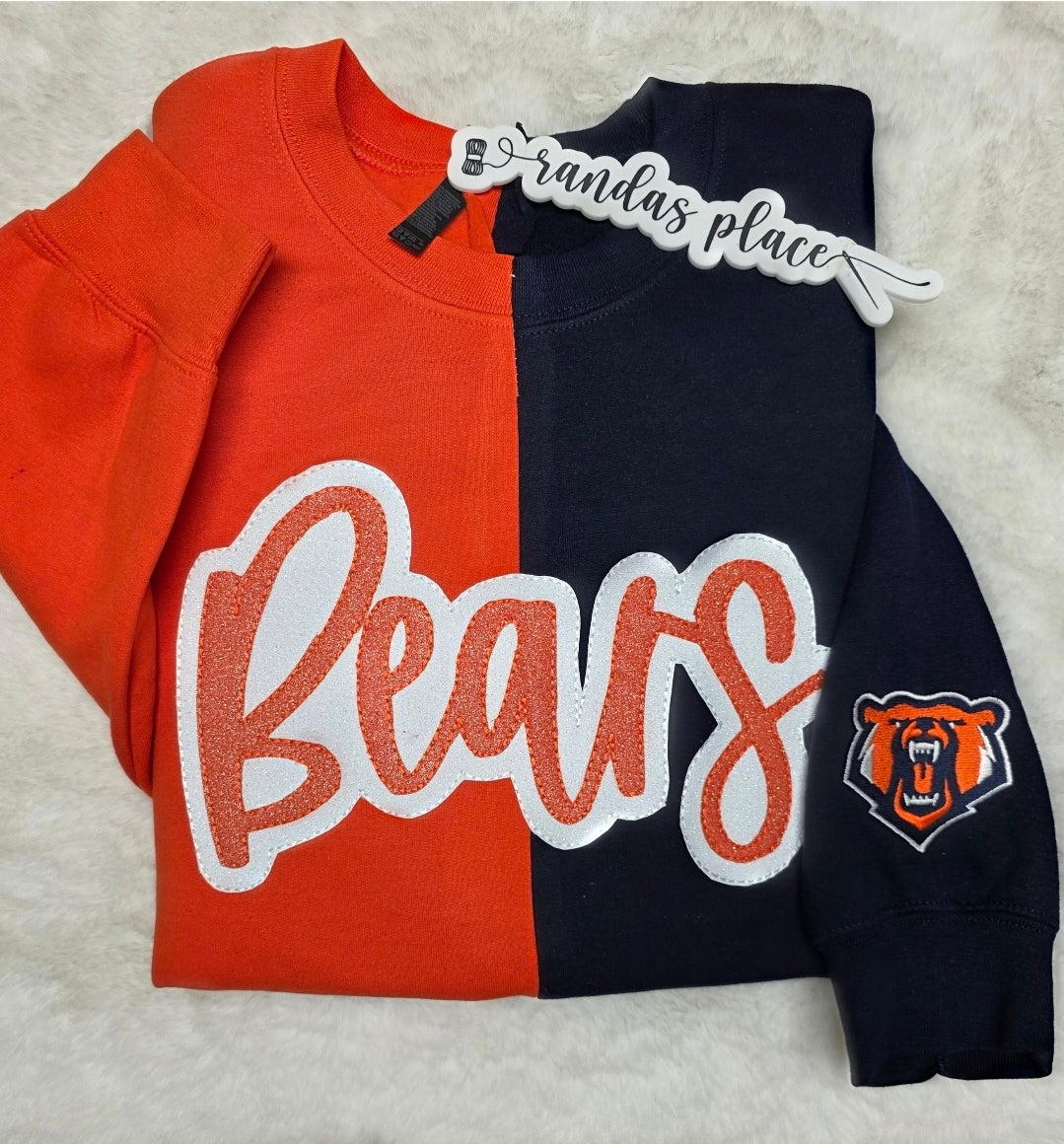 Bears Split Sparkle Crewneck