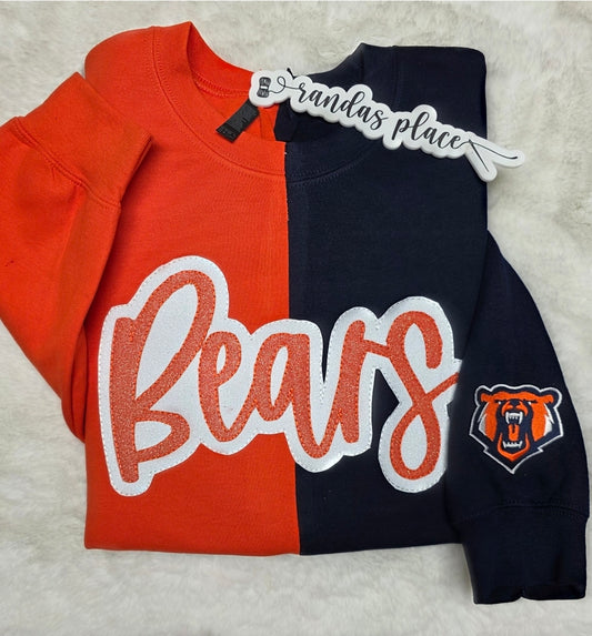 Bears Split Sparkle Crewneck