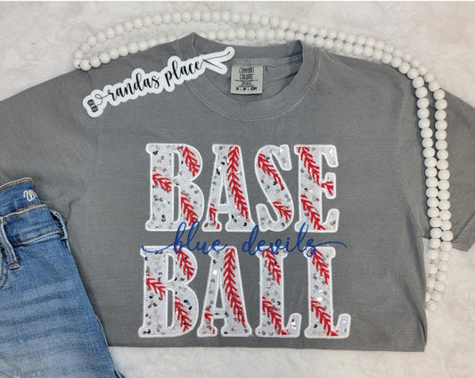 Blue Devils Baseball Comfort Color Tee