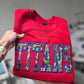 Titans Varsity Camo Fabric Applique Crewnecky